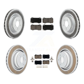 Front Rear Coat Disc Brake Rotors Ceramic Pad Kit For Dodge Charger Chrysler 300