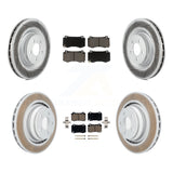 Front Rear Coat Disc Brake Rotors Ceramic Pad Kit For Dodge Charger Chrysler 300