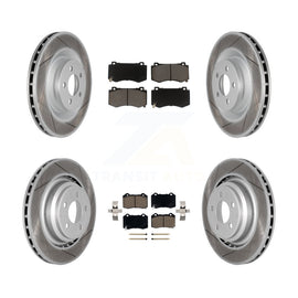 Front Rear Coat Disc Brake Rotors Ceramic Pad Kit For Dodge Charger Chrysler 300