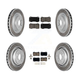 Front Rear Coat Disc Brake Rotors Ceramic Pad Kit For Dodge Charger Chrysler 300