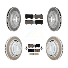 Front Rear Coat Disc Brake Rotors Ceramic Pad Kit For Dodge Charger Chrysler 300