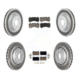 Front Rear Coated Disc Brake Rotors Ceramic Pad Kit For Dodge Challenger Charger