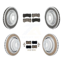 Charger l'image dans la galerie, Front Rear Coated Disc Brake Rotors Ceramic Pad Kit For Dodge Challenger Charger