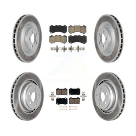 Front Rear Coated Disc Brake Rotors Ceramic Pad Kit For Dodge Challenger Charger