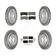 Charger l'image dans la galerie, Front Rear Coated Disc Brake Rotors Ceramic Pad Kit For Dodge Challenger Charger