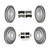 Front Rear Coated Disc Brake Rotors Ceramic Pad Kit For Dodge Challenger Charger