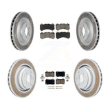 Front Rear Coated Disc Brake Rotors Ceramic Pad Kit For Dodge Challenger Charger