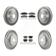 Charger l'image dans la galerie, Front Rear Coated Disc Brake Rotors And Ceramic Pads Kit For Dodge Charger
