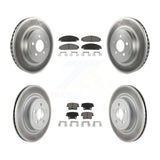 Front Rear Coated Disc Brake Rotors And Ceramic Pads Kit For Dodge Charger