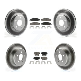 Front Rear Coat Brake Rotor Ceramic Pad Kit For 19-21 Chrysler 300 RWD with 5.7L