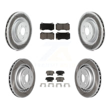Charger l'image dans la galerie, Front Rear Coated Disc Brake Rotors And Ceramic Pads Kit For Dodge Charger