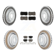 Charger l'image dans la galerie, Front Rear Coated Disc Brake Rotors And Ceramic Pads Kit For Dodge Charger
