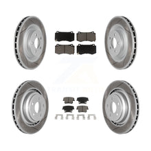 Charger l'image dans la galerie, Front Rear Coated Disc Brake Rotors And Ceramic Pads Kit For Dodge Charger