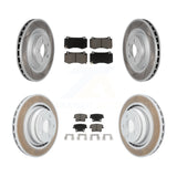 Front Rear Coated Disc Brake Rotors And Ceramic Pads Kit For Dodge Charger