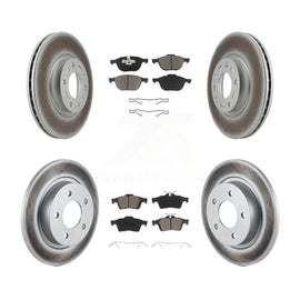 Front Rear Coated Disc Brake Rotors And Ceramic Pads Kit For Mazda 3 Sport