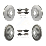 Front Rear Coated Disc Brake Rotors And Ceramic Pads Kit For Mazda 5
