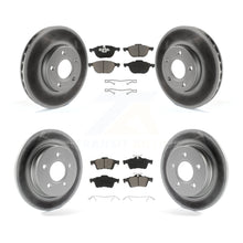Charger l'image dans la galerie, Front Rear Coated Disc Brake Rotors And Ceramic Pads Kit For Ford Focus
