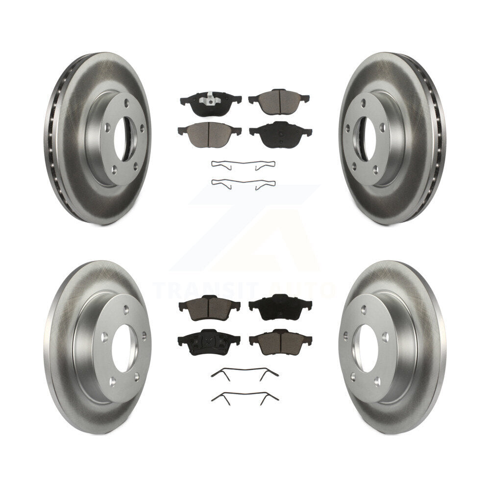 [Front+Rear] 2004-2005 Mazda 3 2.0L Premium Coated Rotors & Ceramic Pads Brake Kit For Max Braking