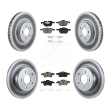 Charger l'image dans la galerie, Front Rear Coated Disc Brake Rotors And Ceramic Pad Kit For Ford Transit Connect