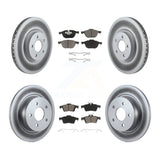 Front Rear Coated Disc Brake Rotors And Ceramic Pad Kit For Ford Transit Connect