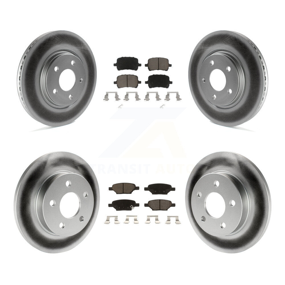 Front Rear Coat Brake Rotor Ceramic Pad Kit For Chevrolet Malibu Pontiac G6 Aura