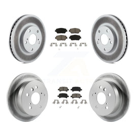 [Front+Rear] 2005-2006 Toyota Camry Base/LE Premium Coated Rotors & Ceramic Pads Brake Kit For Max Braking