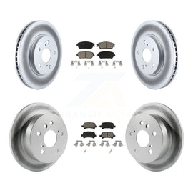 Front Rear Coat Disc Brake Rotors Ceramic Pad Kit For Toyota Camry Avalon Solara