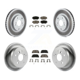 [Front+Rear] 2005-2006 Toyota Camry Base/LE Premium Coated Rotors & Ceramic Pads Brake Kit For Max Braking
