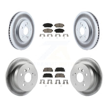 Charger l'image dans la galerie, Front Rear Coated Disc Brake Rotors Ceramic Pad Kit For Toyota Camry Lexus ES300