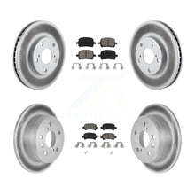 Charger l'image dans la galerie, Front Rear Coated Disc Brake Rotors And Ceramic Pads Kit For Toyota Camry Solara