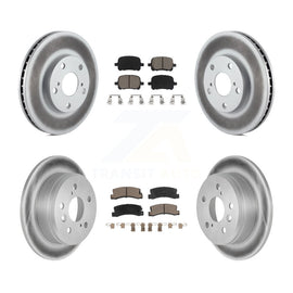 Front Rear Coat Brake Rotors Ceramic Pad Kit For Toyota Camry Lexus ES300 Solara
