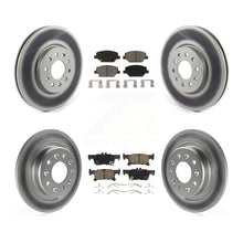 Charger l'image dans la galerie, Front Rear Coated Disc Brake Rotors And Ceramic Pads Kit For Buick Envision