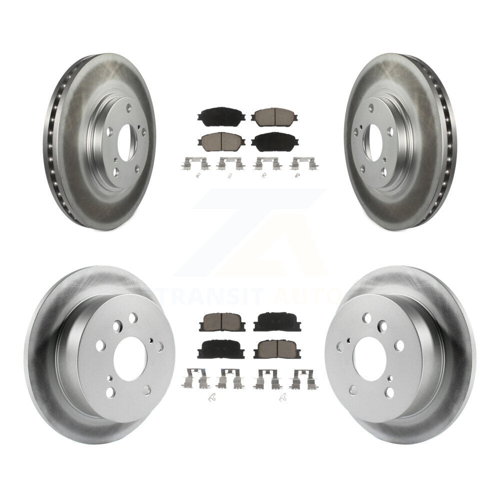 [Front+Rear] 2004-2006 Lexus ES330 Premium Coated Rotors & Ceramic Pads Brake Kit For Max Braking