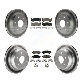 Front Rear Coat Brake Rotors Ceramic Pad Kit For Chevrolet Silverado 1500 GMC XL