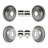 Front Rear Coat Brake Rotors Ceramic Pad Kit For Chevrolet Silverado 1500 GMC XL