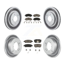 Charger l'image dans la galerie, Front Rear Coated Disc Brake Rotors And Ceramic Pads Kit For Mitsubishi Lancer