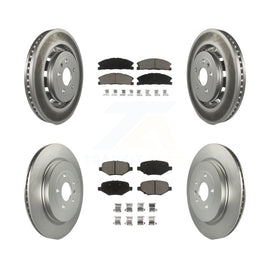 Front Rear Coat Brake Rotor Ceramic Pad Kit For Ford Explorer Taurus Flex Police
