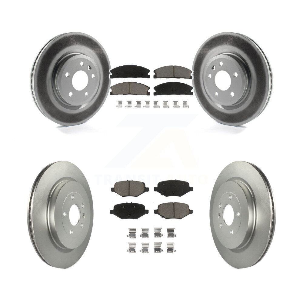[Front+Rear] 2013 Ford Explorer Sport Premium Coated Rotors & Ceramic Pads Brake Kit For Max Braking