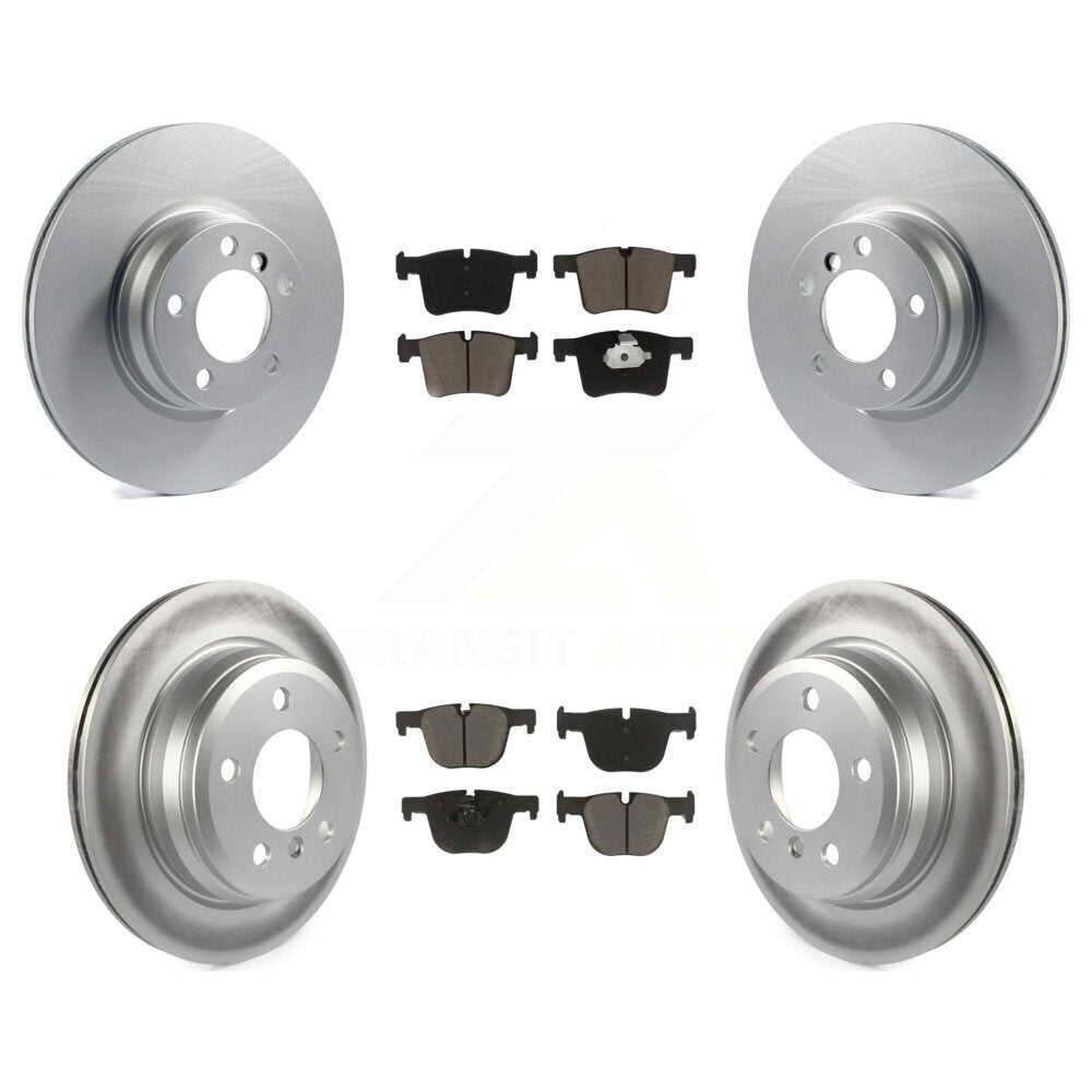 Front Rear Coated Disc Brake Rotors And Ceramic Pads Kit For BMW 428i xDrive