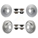 Front Rear Coated Disc Brake Rotors And Ceramic Pads Kit For BMW 428i xDrive