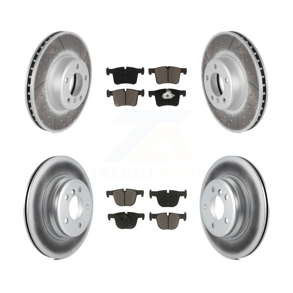 Front Rear Coated Brake Rotor & Ceramic Pad Kit For BMW 435i 335i xDrive GT Gran