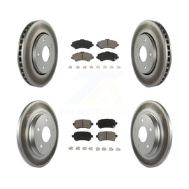 Front Rear Coated Brake Rotor Ceramic Pad Kit For Dodge Grand Caravan Chrysler &