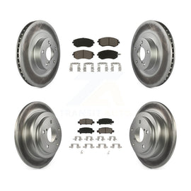 [Front+Rear] 2003 Subaru Forester Impreza Premium Coated Rotors & Ceramic Pads Brake Kit For Max Braking