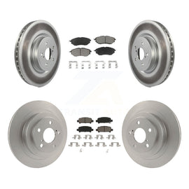 Front Rear Coated Disc Brake Rotors And Ceramic Pads Kit For Subaru Legacy