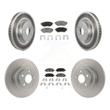 Front Rear Coated Disc Brake Rotors And Ceramic Pads Kit For Subaru Legacy