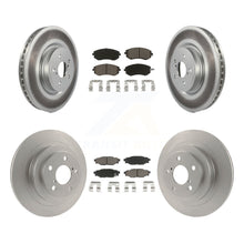 Load image into Gallery viewer, Front Rear Coated Disc Brake Rotors And Ceramic Pads Kit For Subaru Legacy