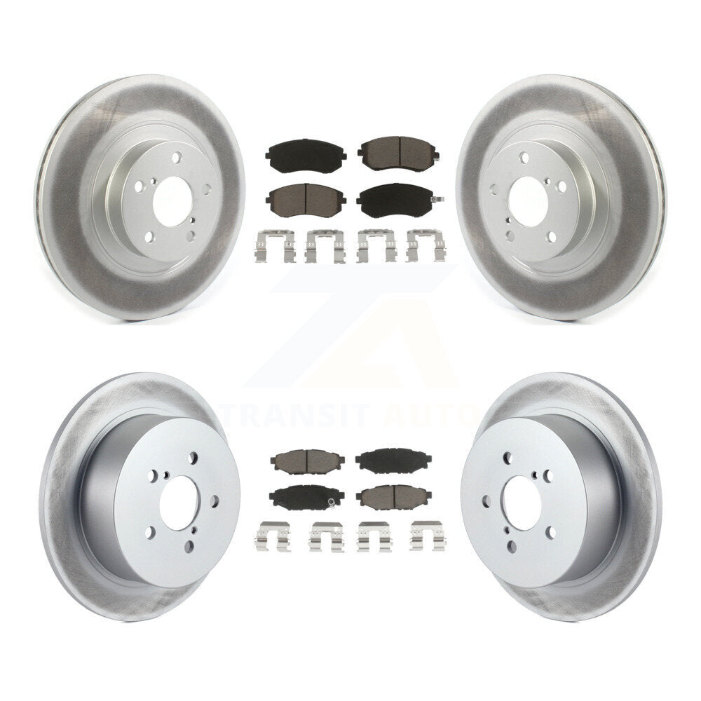 Front Rear Coated Disc Brake Rotor And Ceramic Pad Kit For Subaru Outback Legacy