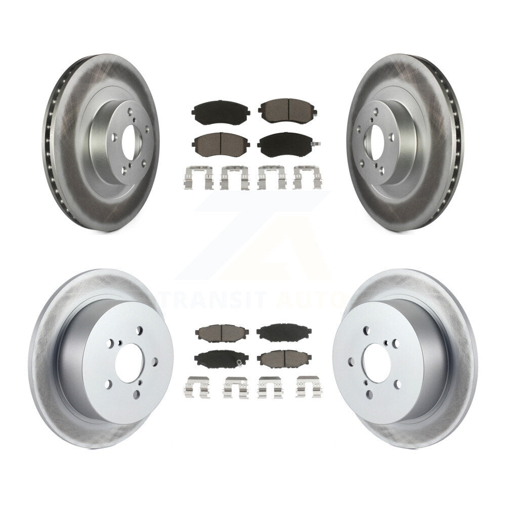[Front+Rear] 2005 Subaru Outback Legacy Premium Coated Rotors & Ceramic Pads Brake Kit For Max Braking