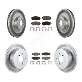 [Front+Rear] 2005 Subaru Outback Legacy Premium Coated Rotors & Ceramic Pads Brake Kit For Max Braking