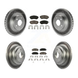 Front Rear Coated Brake Rotor & Ceramic Pad Kit For Subaru Impreza Outback RS TS